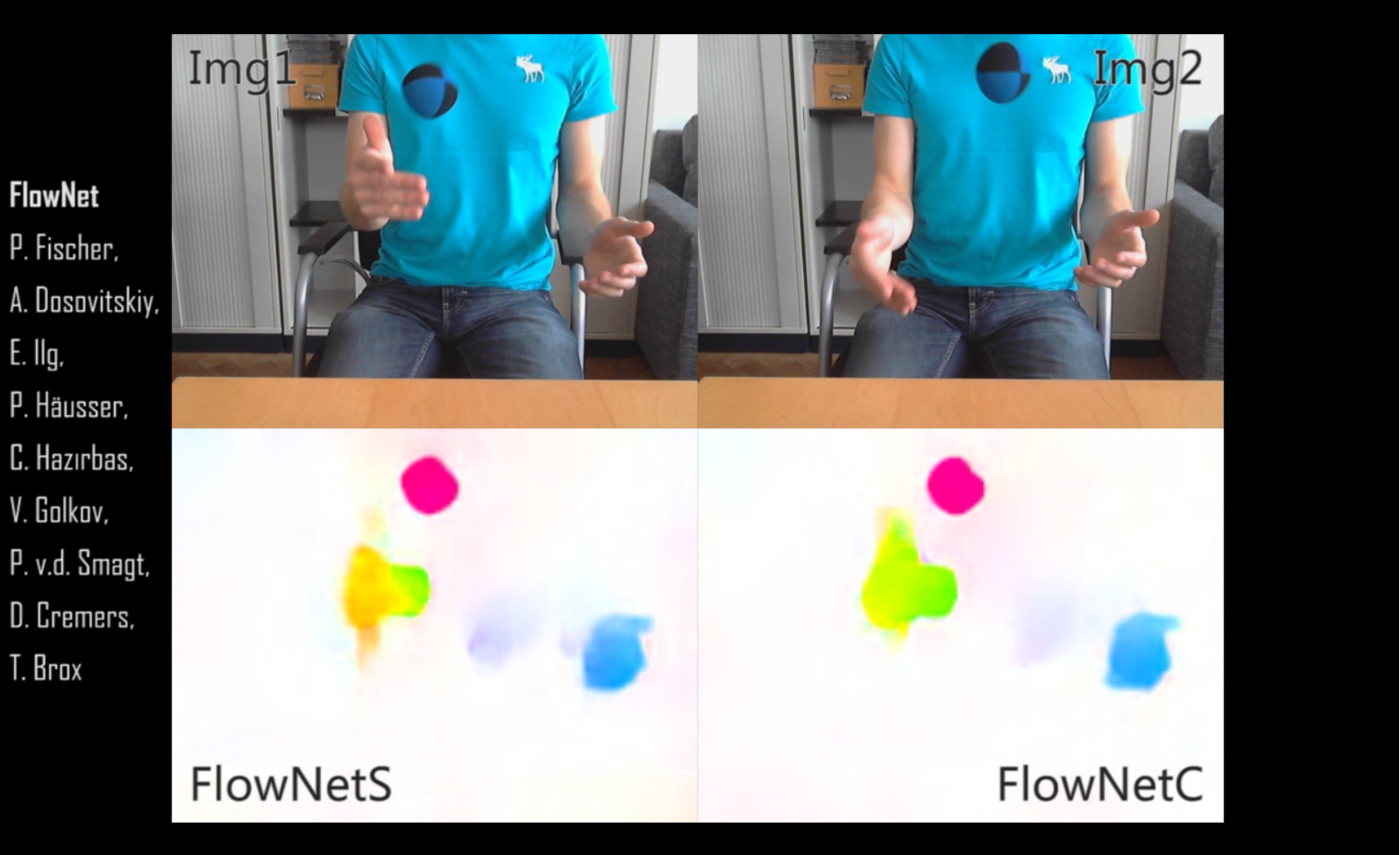 Demo video of FlowNets